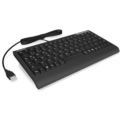 Keysonic ACK-595C+ Mini Tastatur USB + PS2 QWERTZ 28000 B-Ware