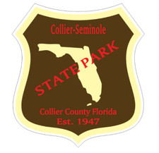 12" collier seminole state park florida bumper sticker decal usa made