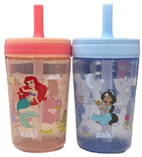 Zak Designs Disney Princess Kelso Toddler Cups For Travel or Home- 2 Pack 15oz