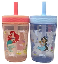 Zak Designs Disney Princess Kelso Toddler Cups For Travel or Home- 2 Pack 15oz