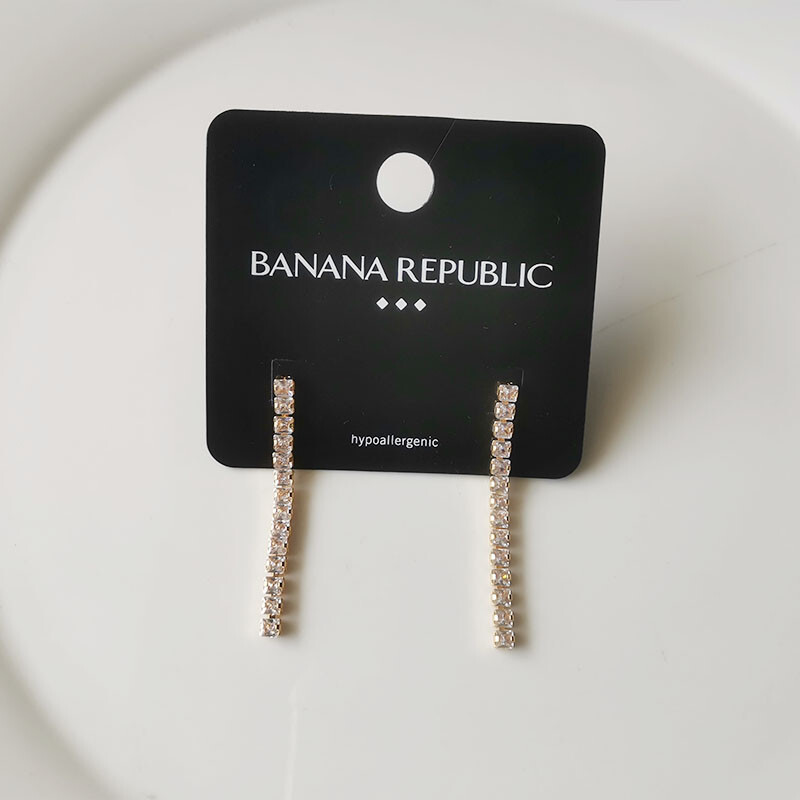 New Banana Republic CZ Tassel Drop Earrings Gift Fashion Women