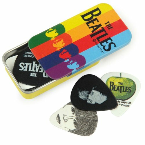 Planet Waves Beatles Stripes Picks Medium Gauge in Collectable Tin - 15 Picks (C