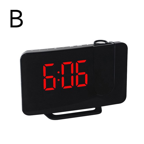 Projection Digital LED Display Alarm Clock USB Rechargable Alarm Clock FM Radio - Picture 24 of 24