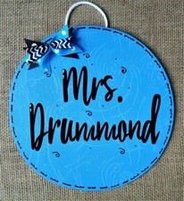 PERSONALIZED Name CIRCLE Teacher SIGN Wall Door Plaque School Class Classroom