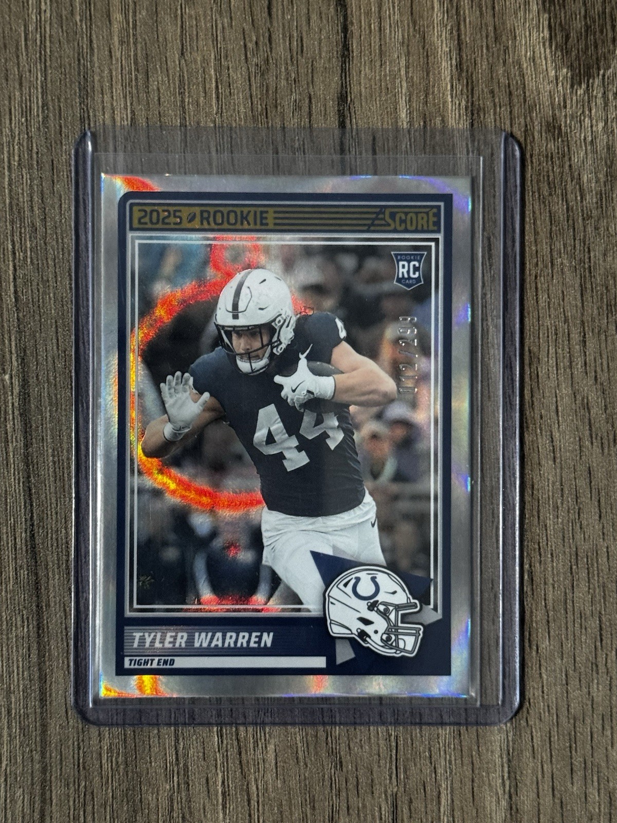 2025 Panini Score No 21 Tyler Warren RC Circular /299