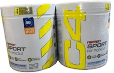 2 Packs C4 Ripped Super Sport Pre Workout Powder Arctic Snow Cone BEST BY: 01/26