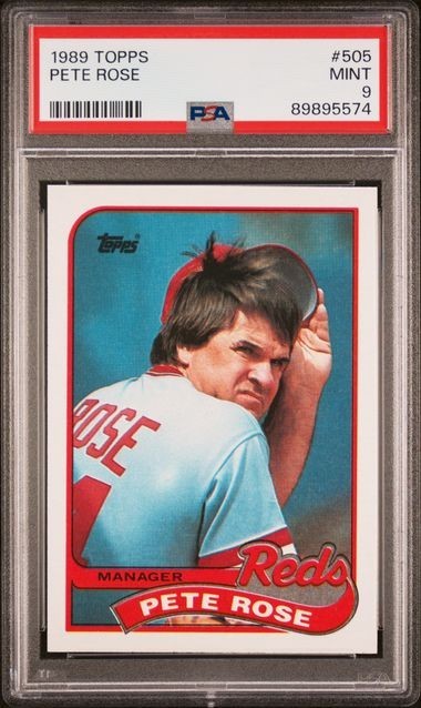 1989 TOPPS #505 PETE ROSE Graded PSA 9 -MINT-(x1)