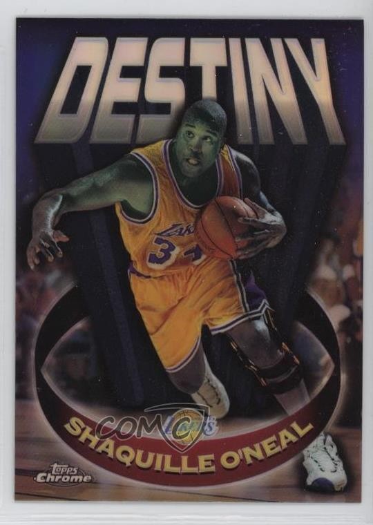 1997-98 Topps Chrome Destiny Refractor Shaquille O'Neal #D15 HOF ng3