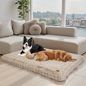 S-XXXXL Lit de chien lavable Deluxe Lits de chien en peluche Lits confortable Kennel Pad Anti-dérapant