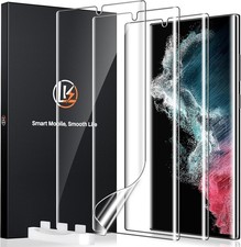 LK 3 Pack for Samsung Galaxy S22 Ultra Screen Protector Not 3, Transparent