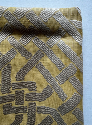 Groundworks Ombre Maze Saffron Designer Fabric Remnant 24''x24''