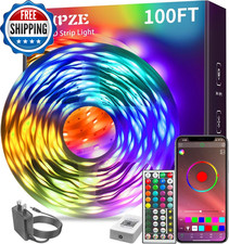 100Ft Led Strip Lights RGB Music Sync Color Changing Led Lights with...