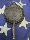 Antique Wagner Ware Sidney -0- 8 Pat. Feb 22, 1910 Cast Iron Waffle Maker