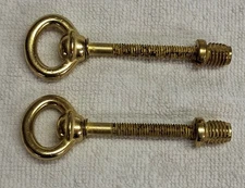 PAIR BRASS SWING MIRROR MOUNTS FOR CHEVAL OR DRESSER MIRROR,NEW OLD STOCK