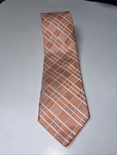Hart Schaffer Marx Men’s Tie 100% Silk Made In USA Peach 3.5 x 60 Inches
