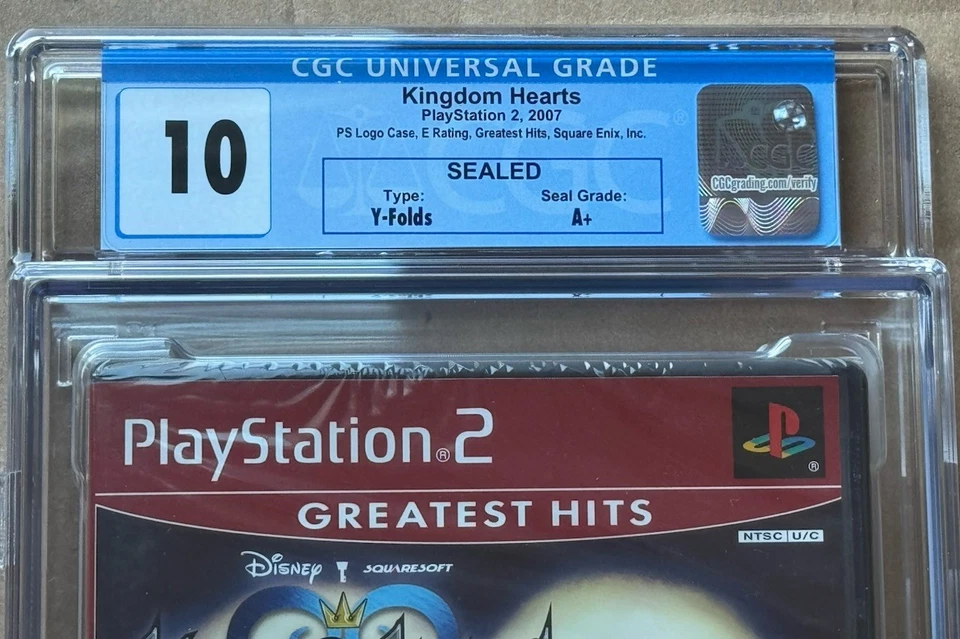 CGC 10.0 A+ Kingdom Hearts GREATEST HITS PlayStation 2 PS2 2007 Graded Game KH1 - Image 2 of 4