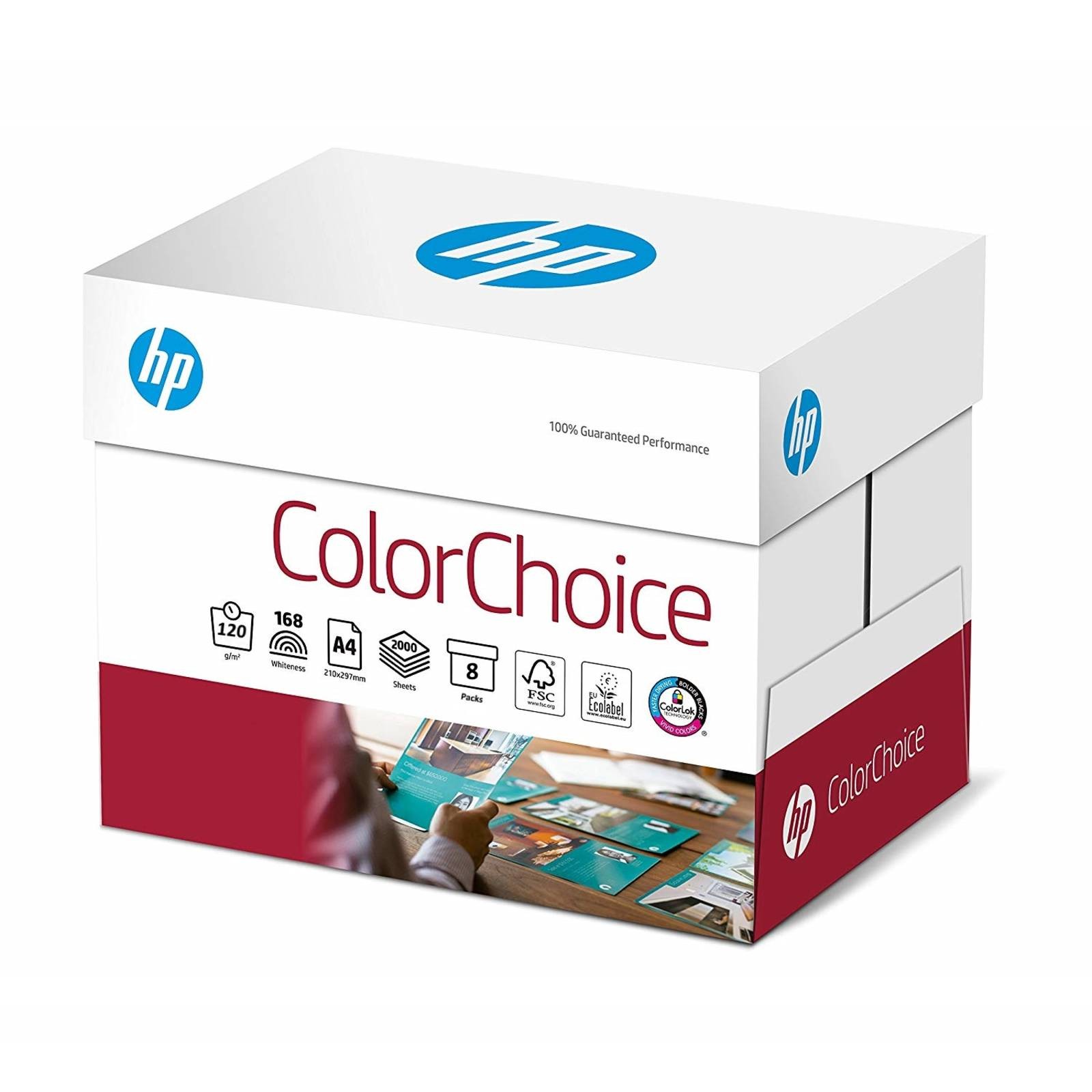 HP A4 120gsm Colour Laser Printer Copy Paper (White) 8 x 250 Sheets (CHP753)