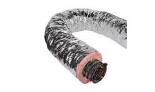 Master Flow 10 in. x 25 ft. Insulated Flexible Duct R8 Silver Jacket
