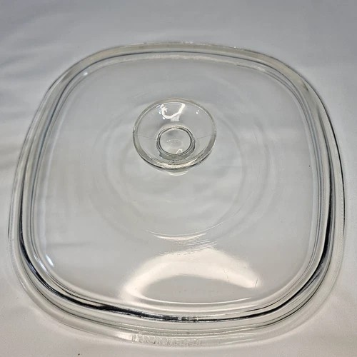 Vintage Pyrex A-9-C Clear Glass Replacement Lid 8 x 8 Square