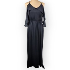 NY Collection Cold Shoulder Maxi Dress Size Small Feminine Minimalist Romantic