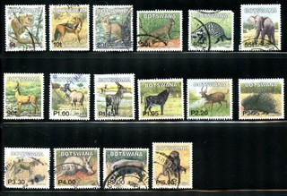 LOT 36785 USED 741 756 NATURE STAMPS FROM BOTSWANA