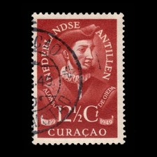 Netherlands Antilles, Scott 204, Alonso de Ojeda, 1949, used, 113884