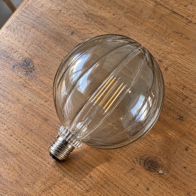 Große Vintage Kugel Glas LED Leuchtmittel E27 4,9W G150 Deko