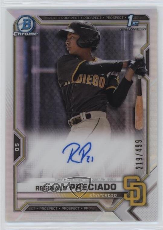 2021 Bowman Chrome Prospect Refractor /499 Reginald Preciado #CPA-RPR Auto 0i5v