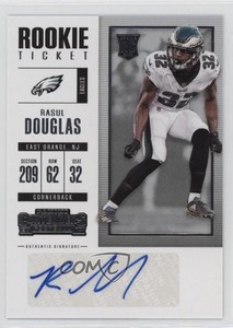 2017 Panini Contenders Rookie Ticket Rasul Douglas #166 Rookie Auto RC