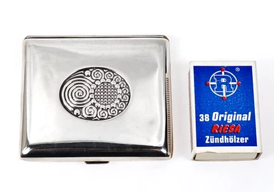 Seltenes WMF Zigaretten Etui( OX I/0 ) Straußenmarke Art Deco, 8x7x1,2 cm. (S6) - Bild 1 von 4