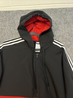 Adidas Jacket Mens Essentials Colorblock FL8626 Windbreaker Red