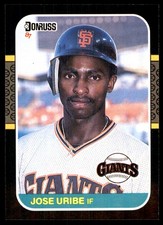Jose Uribe 1987 Donruss #436 Giants MLB READ FREE SHIPPING AutographDen