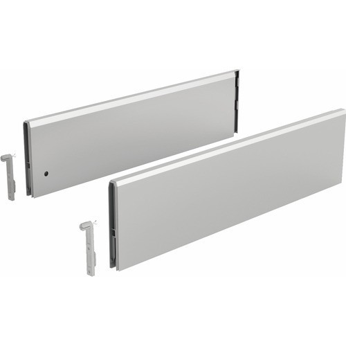 Profils latéraux ArciTech Hettich 124 mm argent pour rehausser les tiroirs L450