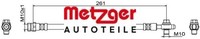 Metzger 4111829 Bremsschlauch FüR Seat FüR Skoda FüR VW