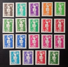 6356 - FRANCE - SCOTT# 2179 - 2197 - MNH - CAT $24.65