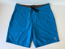Hurley Men  s Sky Blue Board Shorts Size 38 Swim Surf Beach