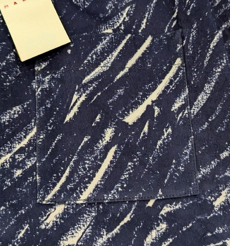 $ 990 Herren MARNI zweifarbig bedrucktes Denim Overshirt mitternacht/blau 50 US Large - Bild 2 von 7