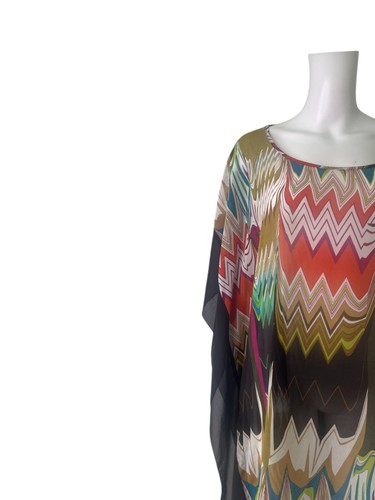 Peacocks Limited Edition Beach Dress One Size Womens Black Mix Kaftan Cover Up - Picture 8 of 10