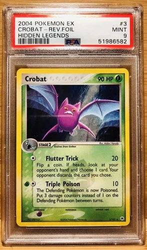 Crobat #3 Reverse Holo - Hidden Legends 2004 Pokemon TCG - PSA 9