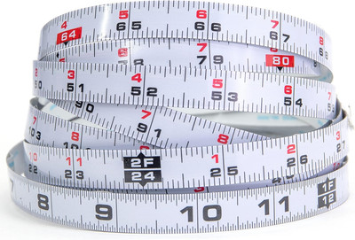 KMS7724 12' Self-Adhesive Measuring Tape (Left-Right Reading)