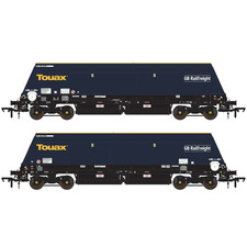 Accurascale ACC3145 OO Gauge Cutdown HYA - Blue/Black with Touax/GB Railfreight 