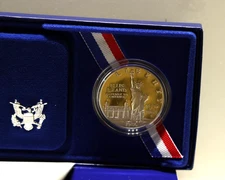 1986 US $1 SOL Proof Commemorative $1 Box/COA