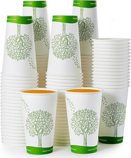 210 Count 16 Oz Compostable Cups, Biodegradable Disposable Paper Cups with PLA L