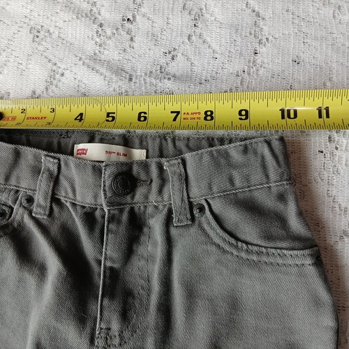 Lot Of 2 Levi 511 Slim Boys 5 Reg 20x18 Gray, 6 Reg 21x19 Blue Adjustable Waist - Picture 23 of 24
