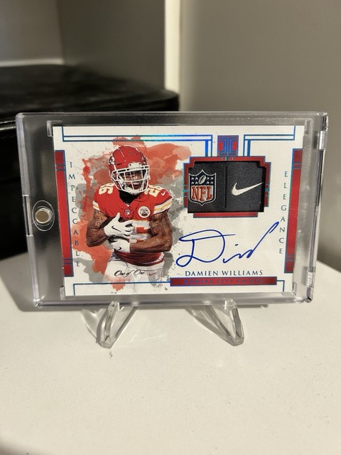 2020 Panini Impeccable - Damien Williams Chiefs Elegance Patch On Card Auto 1/1