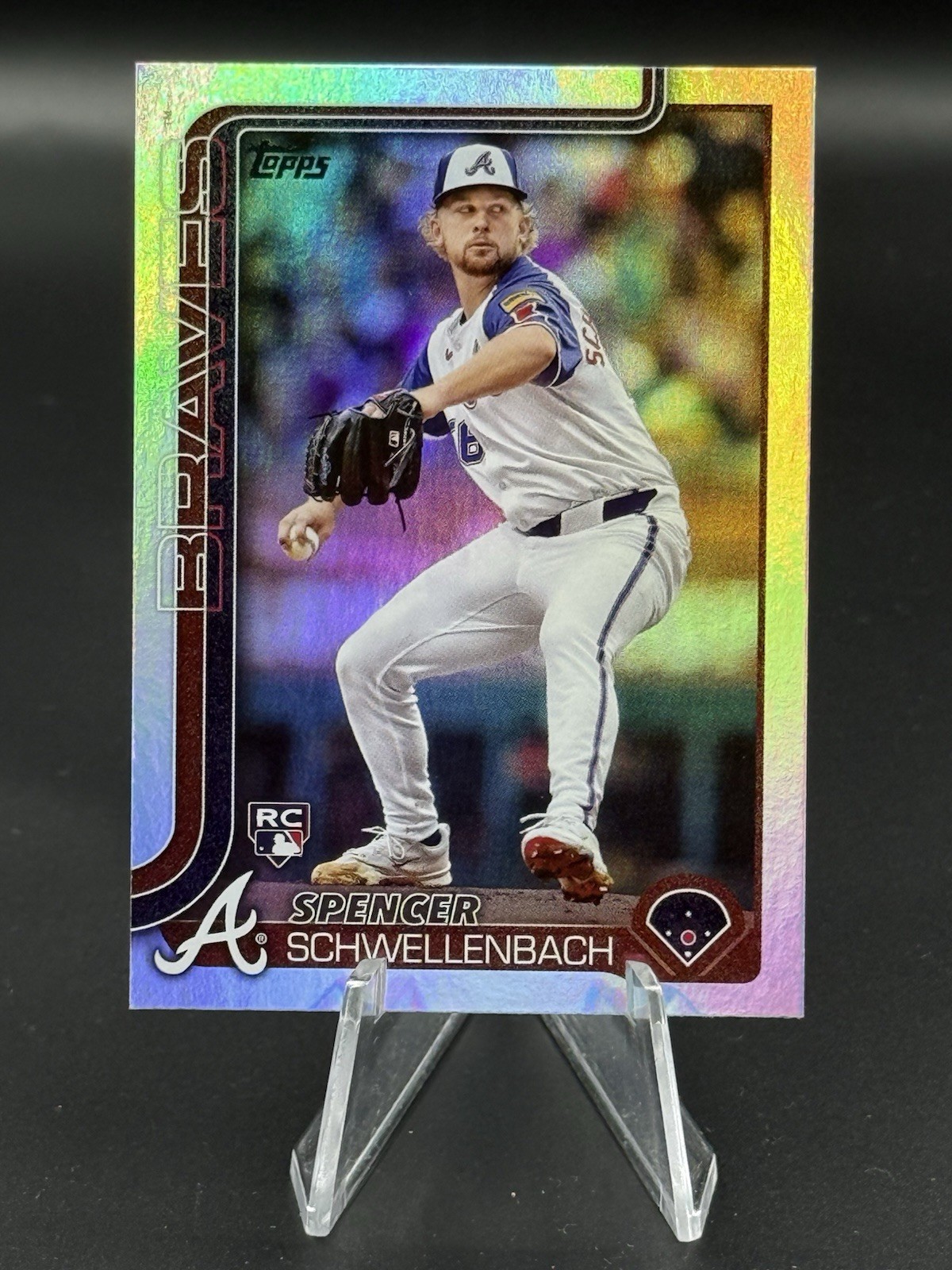 2025 Topps Series 1 Spencer Schwellenbach Rainbow Foil #103 Atlanta Braves