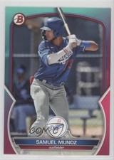 2023 Bowman Draft Aqua & Pink Gradient 189/199 Samuel Munoz #BD-102 12v1