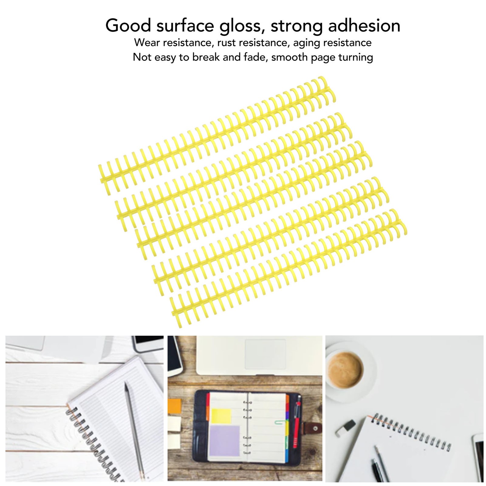 10Pcs Binding Spines Spirals Coils Combs 30 Holes Strip For Loose Leaf 1/2in✈