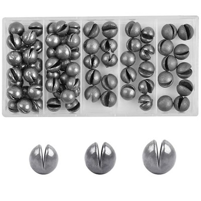 Shaddock Fishing Split Shot Weights Kit, Removable Small-70pcs(1.5g, 2g, 2.5g)