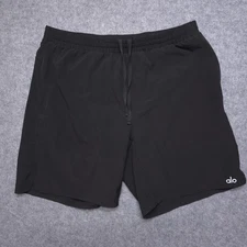 Alo Yoga Shorts Mens large Lined Athletic Perforated Lightweight Zip Pockets
